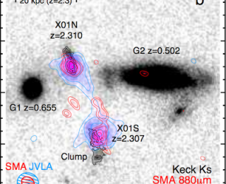 A rare chance to observe the merger of two star-forming galaxies