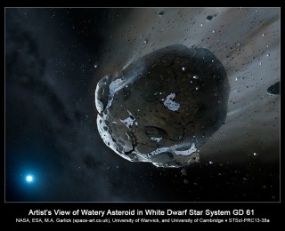 Water found in remains of planetary system around a white dwarf