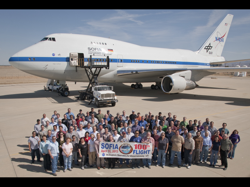 The Stratospheric Observatory for Infrared Astronomy (SOFIA) sits on the ramp in Palmdale, CA as mission staff celebrate its 100th flight. SOFIA may be the latest casualty of our age of austerity. In times of flat budgets, doing anything new requires ending operating missions, some of which may still be producing good science.
