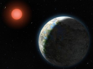An artist’s impression of Gliese 581 g. Image credit: Lynette Cook