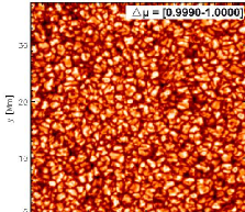 Fig. 1: Image of the total intensity illustrating the grainy structure on the solar surface observed by the HINODE SOT/SP spectropolarimeter.  