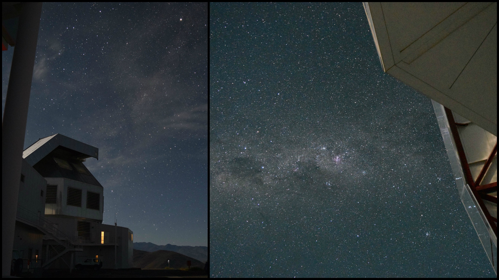 Magellan against the backdrop of the Milky Way. The word 'surreal' comes to mind.