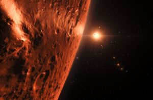 Artist’s impression of the TRAPPIST-1 planetary system