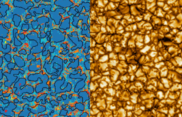 Granulated features on the Sun's surface