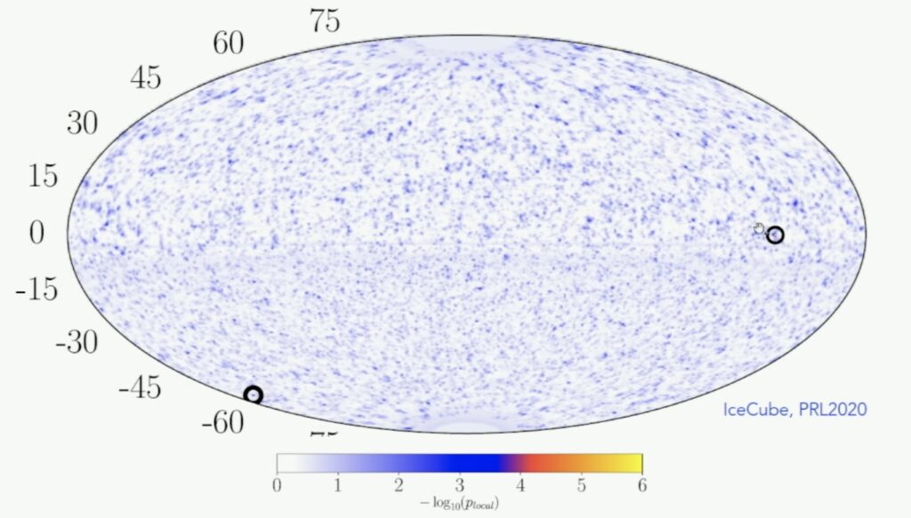 All sky map of IceCube's detections