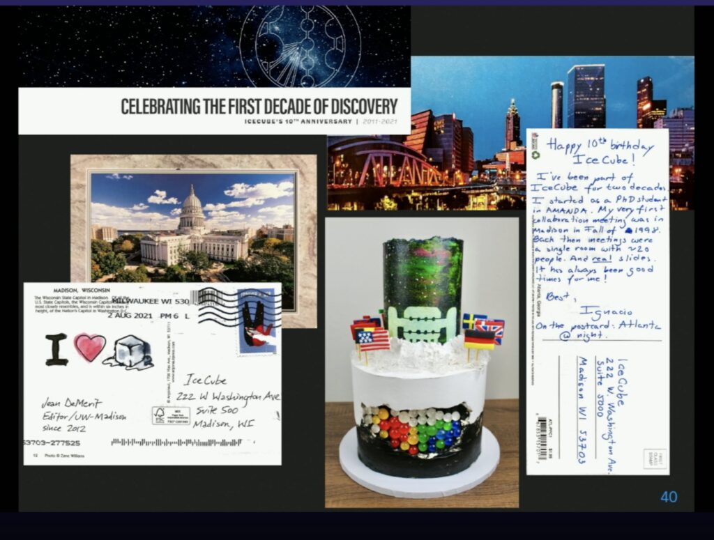 Collection of postcards to IceCube