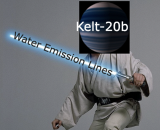 The water is strong with this one: the emission features of Kelt-20b