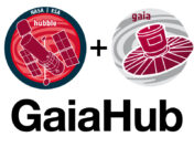 Gaia logo and hubble logo. Text: Gaiahub.