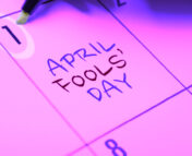 a calendar with april first highlighted
