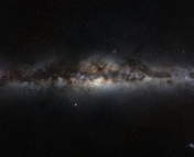 A high-resolution color image of the center of the Milky Way, edge-on (as seen from Earth), taken from the JWST website