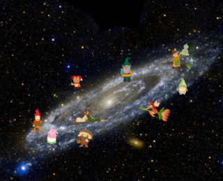 Snow White and the seven(teen) dwarves search for dark matter