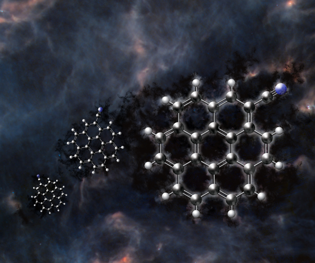 Artist’s rendition of the cyanocoronene molecule
