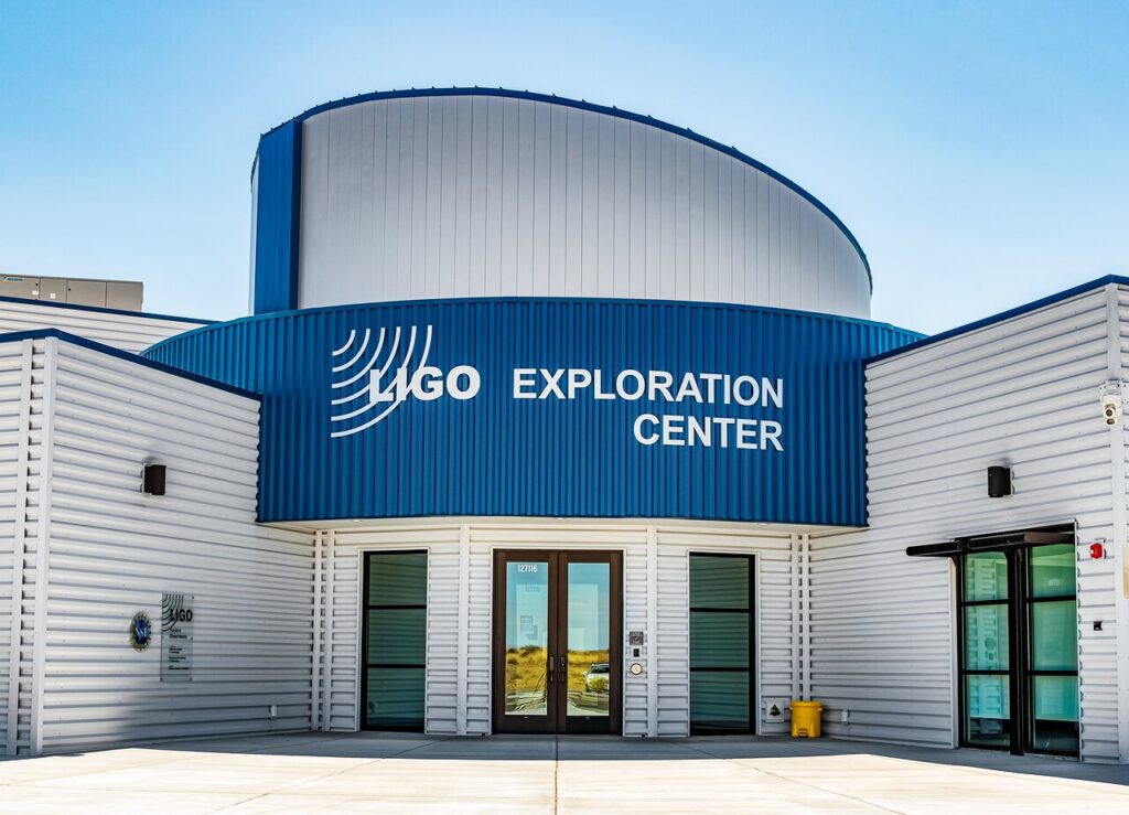 Front entrance to the LIGO Exploration Center in Hanford, Washington. 