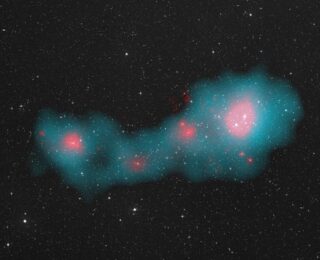 Detecting cold gas in a hot supercluster