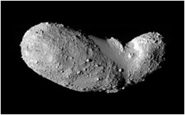 Image of asteroid Itokawa, taken by the Hayabusa spacecraft.